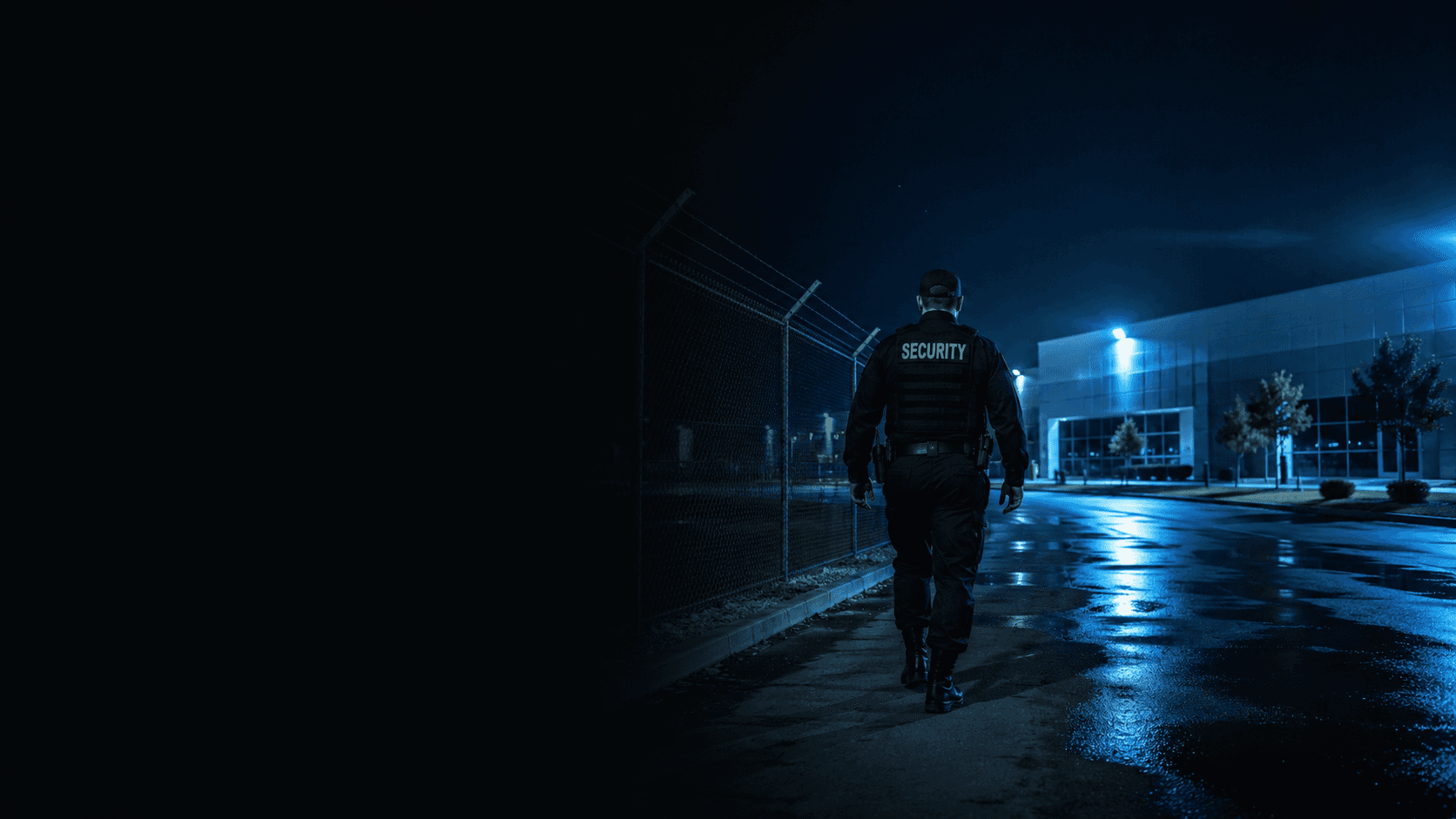 Security officer on patrol